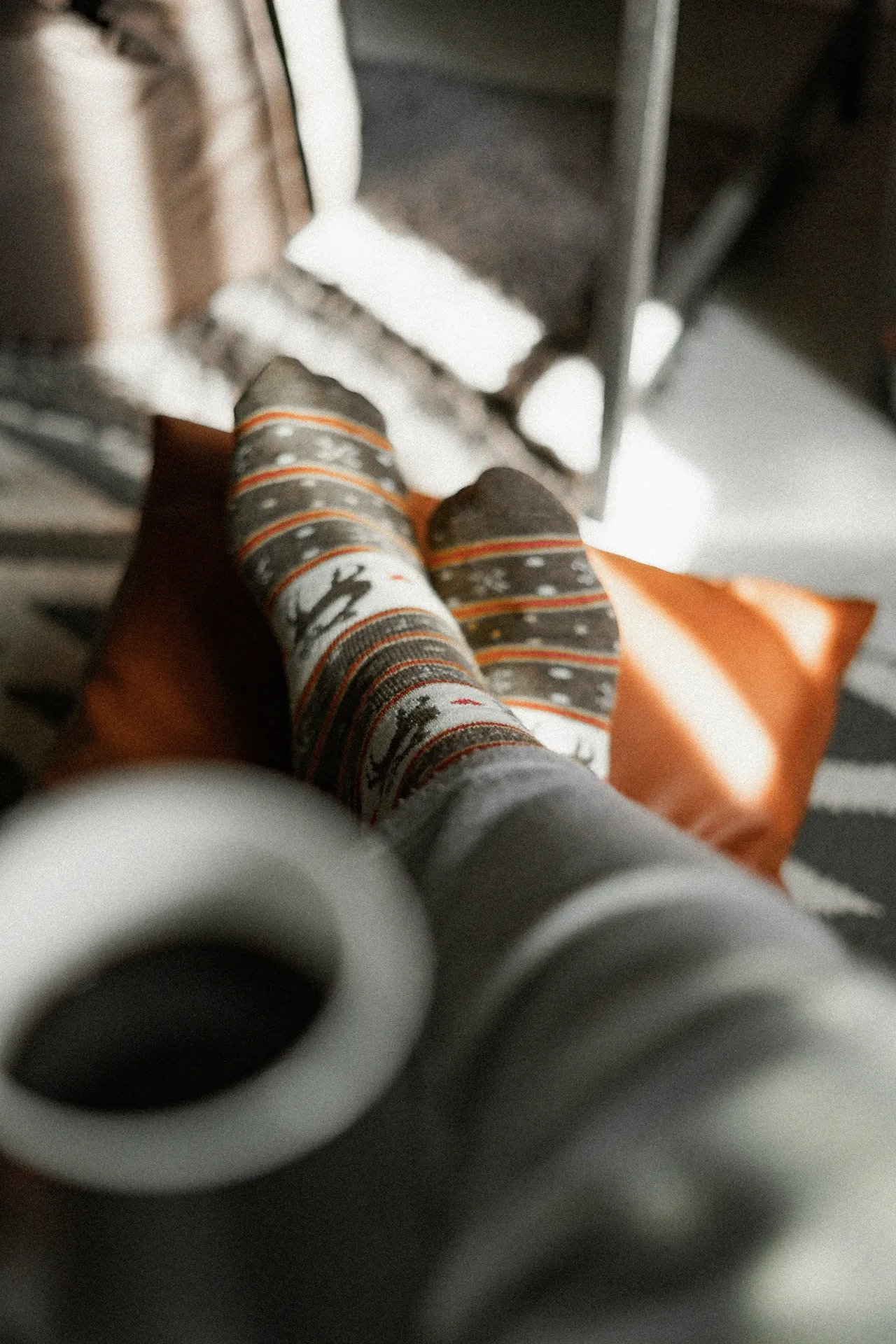 Airylooms Pop Art Checkerboard Crew Socks - Purple, Orange, Green & Yellow Pattern, Funky Youth Style